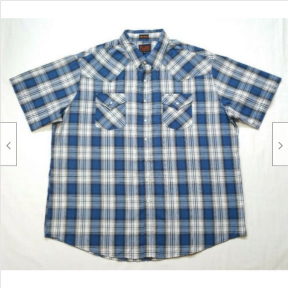 PLAINS WESTERN WEAR Shirt Pearl Snaps 4277E1M - Picture 1 of 9